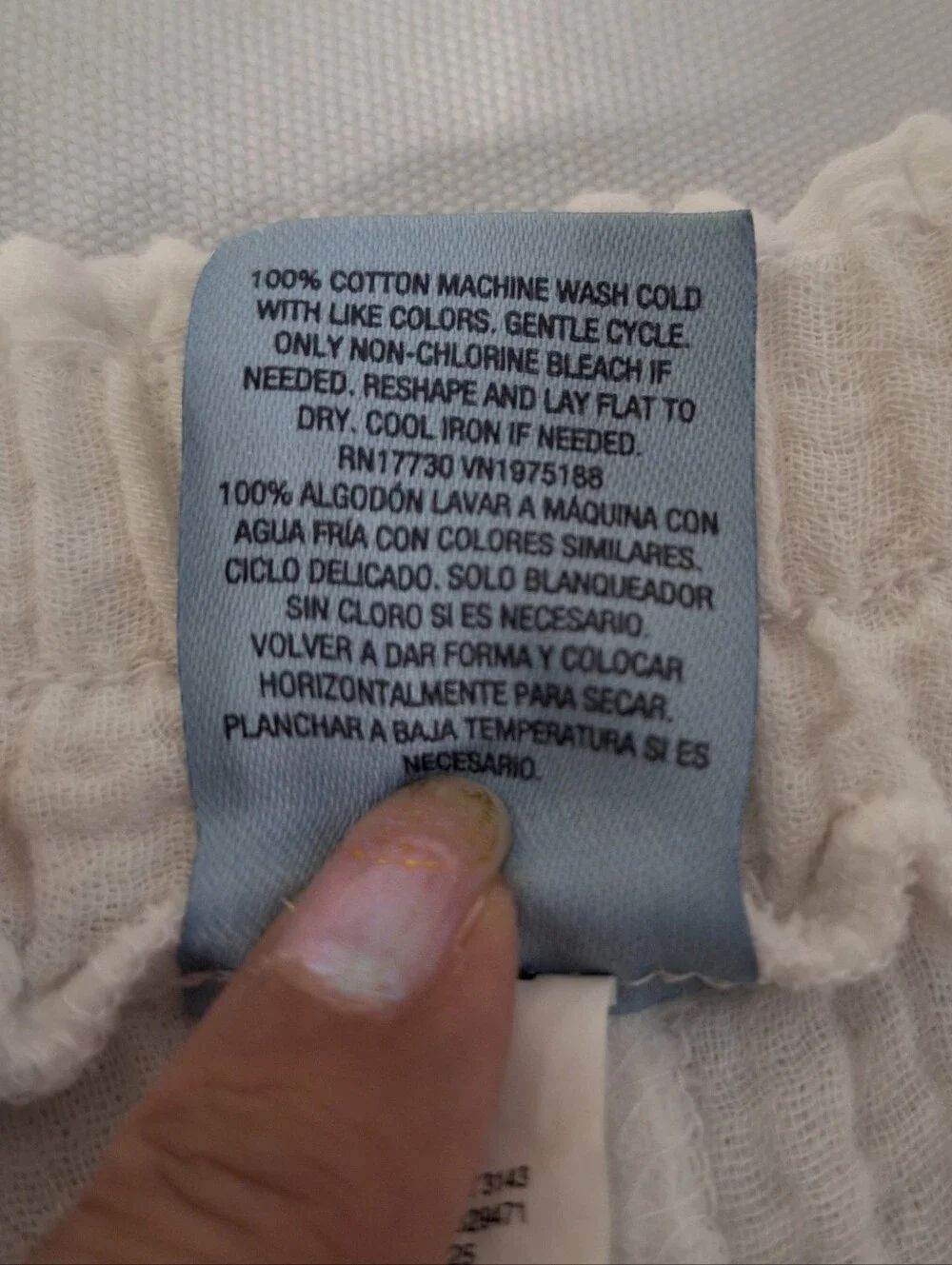 Large White Cotton Gauze Pants - Picture 7 of 12